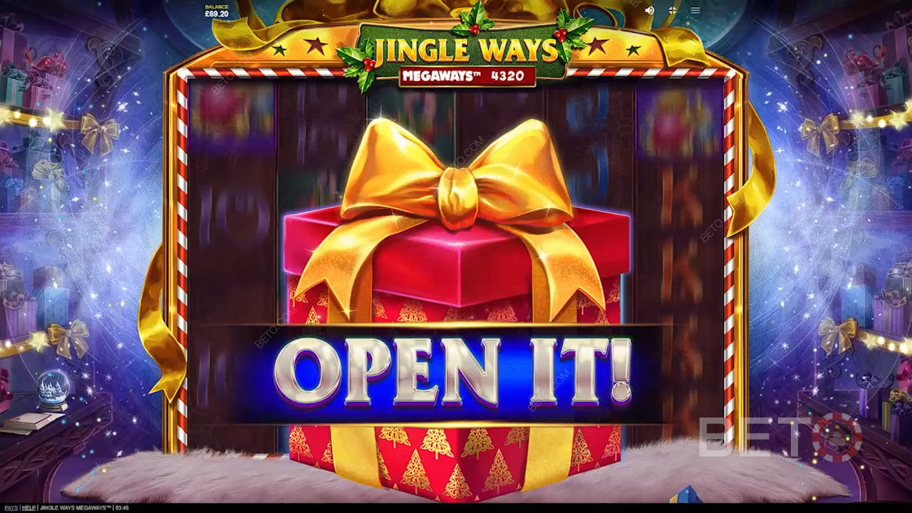 Ανοίξτε το δώρο για να αποκαλύψετε ισχυρά χαρακτηριστικά στην υποδοχή Jingle Ways Megaways