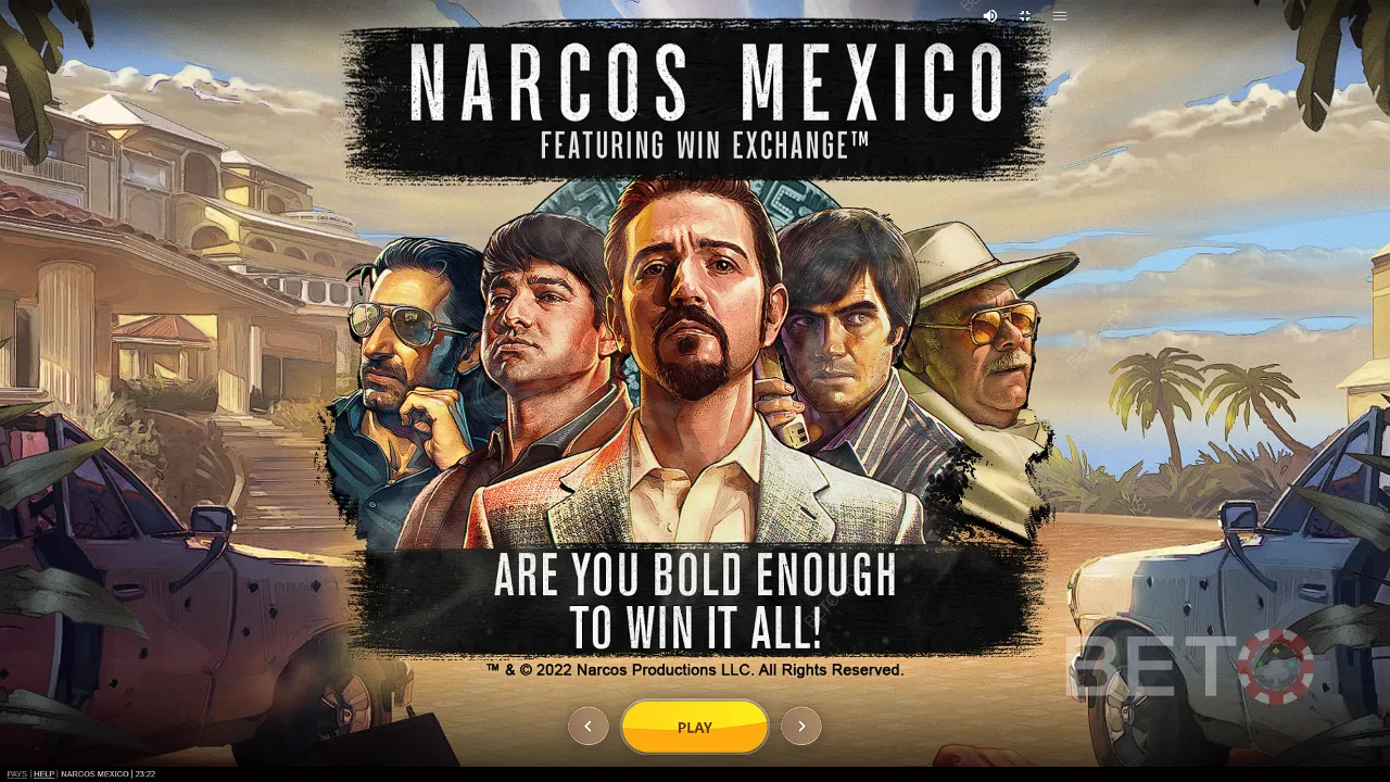 Παιχνίδι του βίντεο κουλοχέρη Narcos Mexico