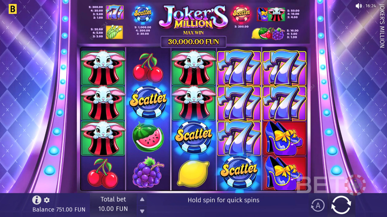 Joker's Million Δωρεάν Παιχνίδι