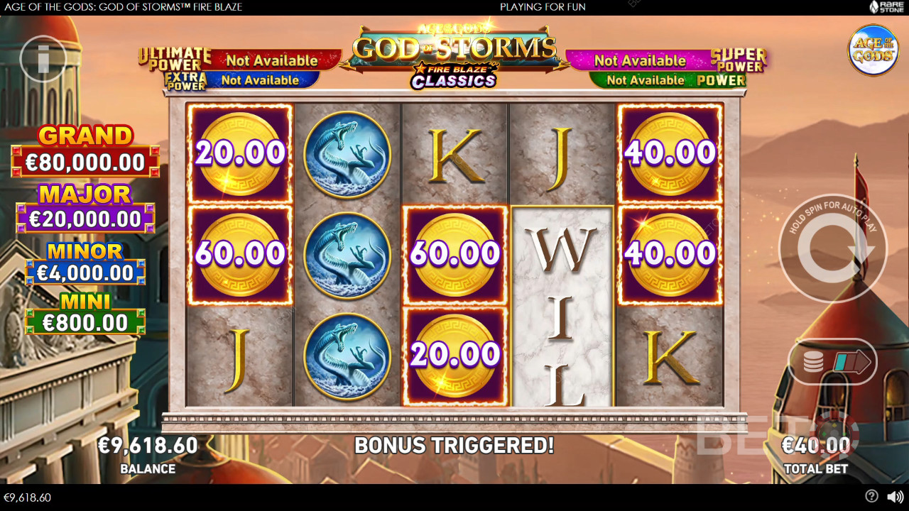Age of the Gods: God of Storms Fire Blaze Review από την BETO Slots