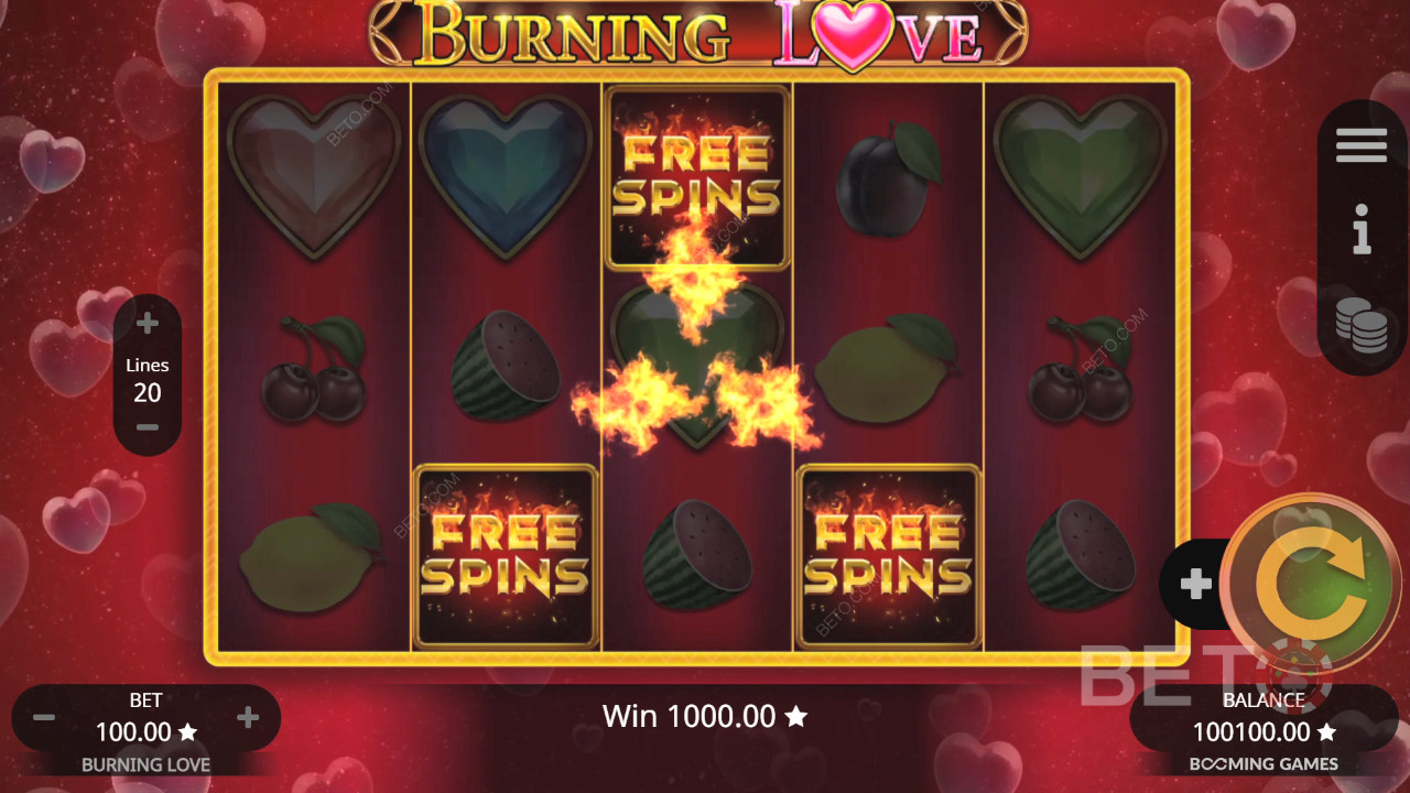 Burning Love Ανασκόπηση από BETO Slots