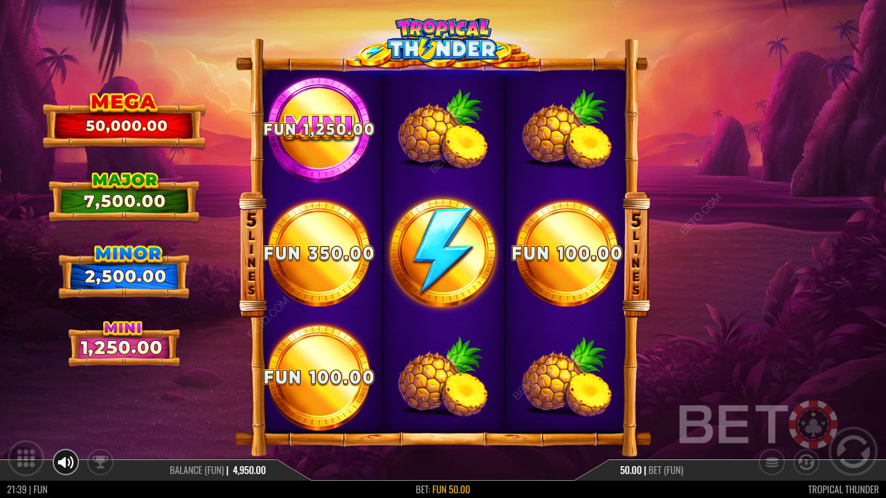 Tropical Thunder Ανασκόπηση από BETO Slots