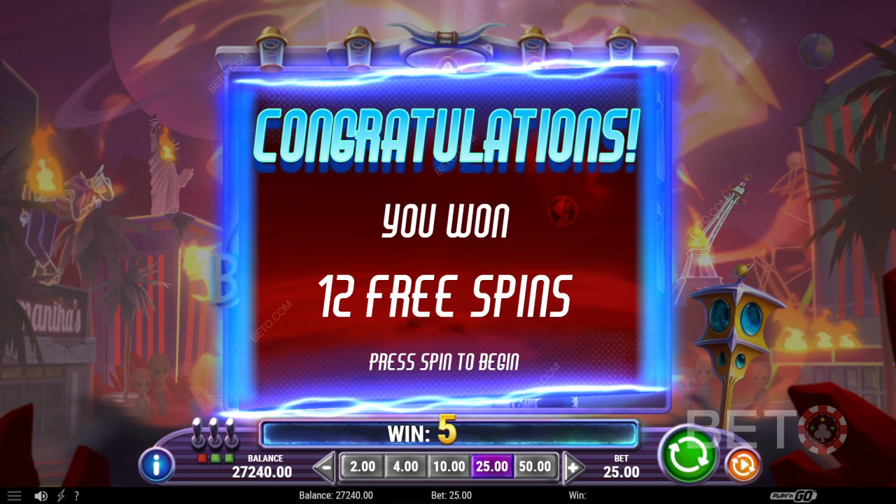 Κερδίστε 2.500x το στοίχημά σας στο Invading Vegas Revenge on Mars Video Slot!