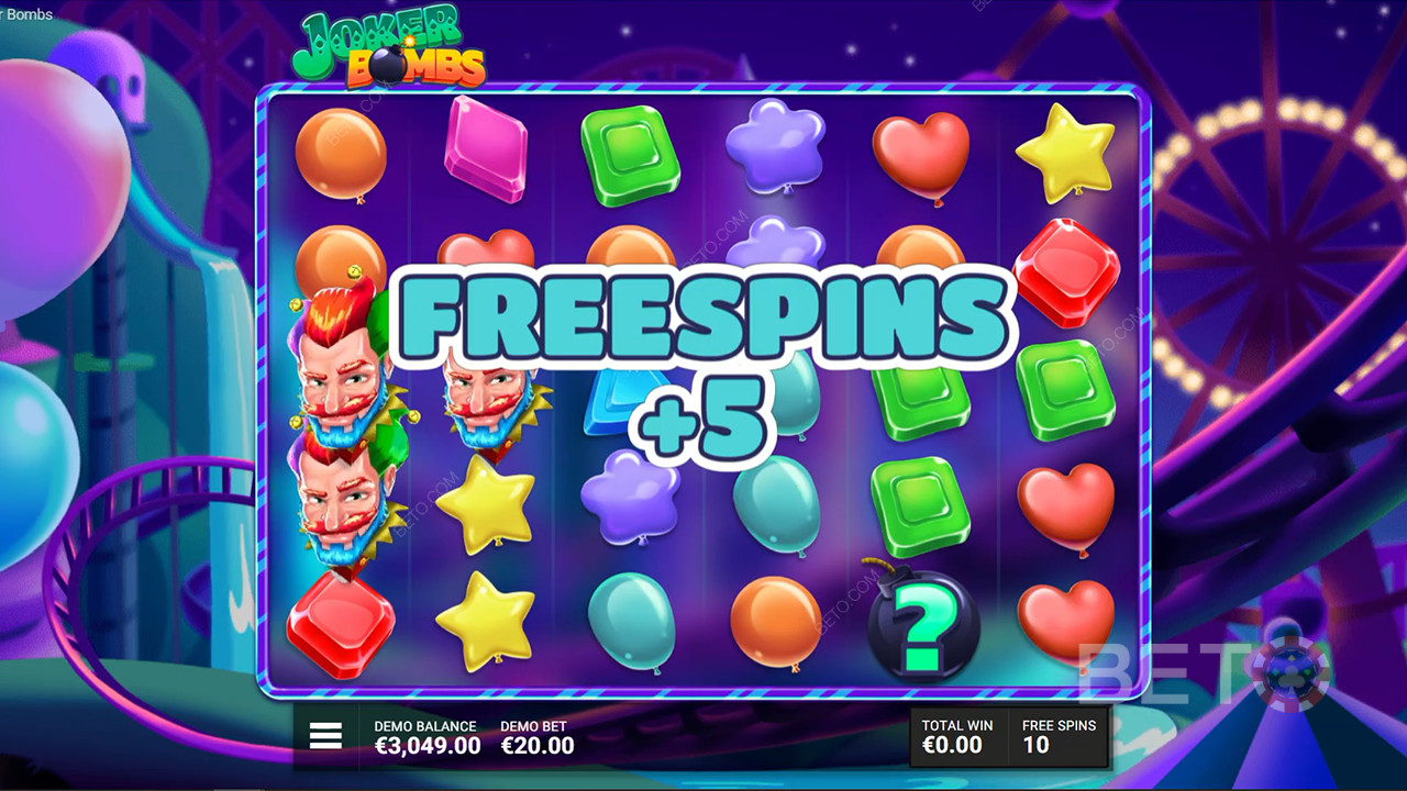 Τοποθετήστε τρία σύμβολα Free Spins για να ενεργοποιήσετε πέντε επιπλέον Free Spins.