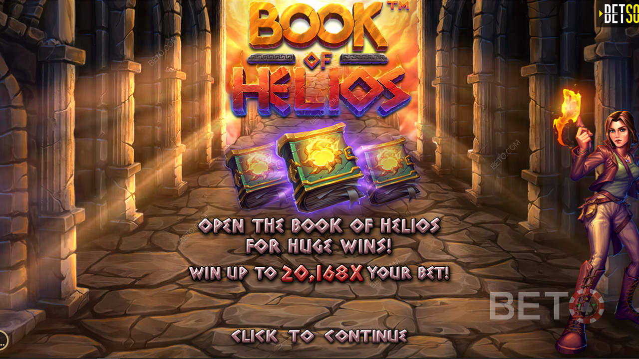 Κερδίστε περισσότερα από 20.000 φορές το ποντάρισμά σας στον κουλοχέρη Book of Helios