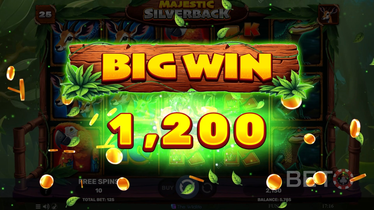 Κερδίστε 500x το στοίχημά σας στο Majestic Silverback Slot Online!