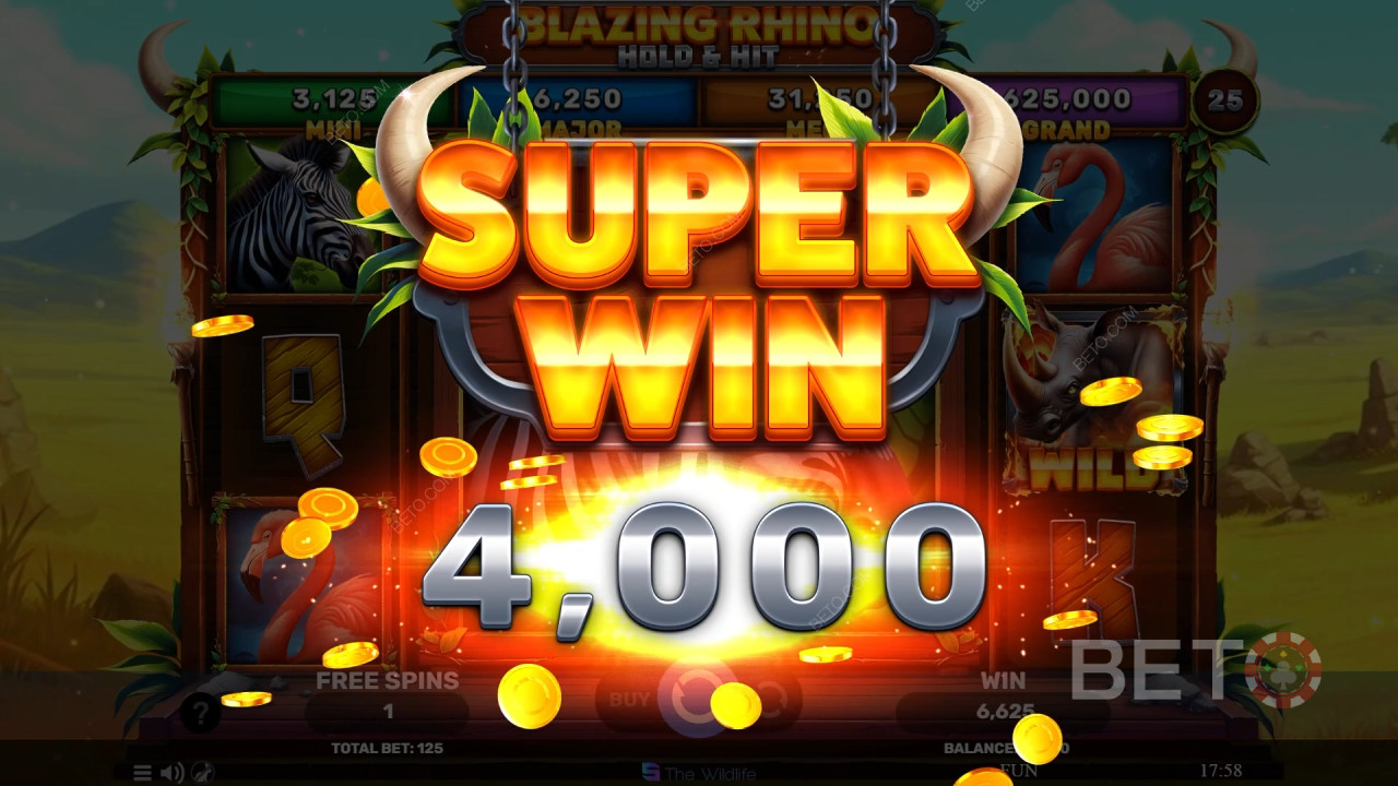 Blazing Rhino Hold & Hit Δωρεάν Παιχνίδι