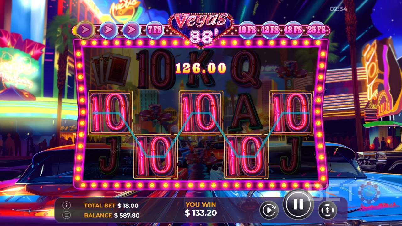 Χαρακτηριστικά μπόνους που εξηγούνται στο Vegas 88 από το Vibra Gaming