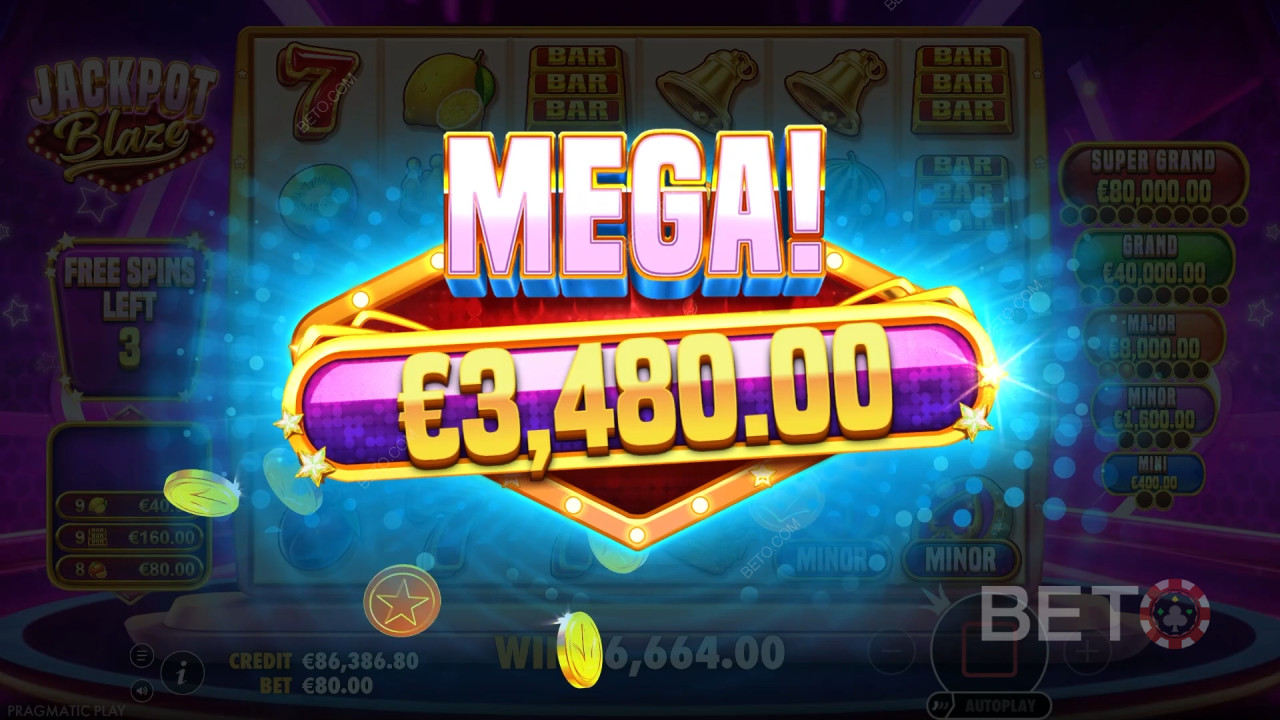 Χαρακτηριστικά μπόνους που εξηγούνται στο Jackpot Blaze από το Pragmatic Play