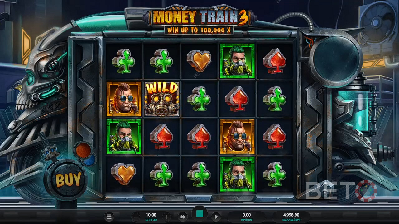 Απολαύστε έναν σταθερό γύρο Respin στο βασικό παιχνίδι του κουλοχέρη Money Train 3