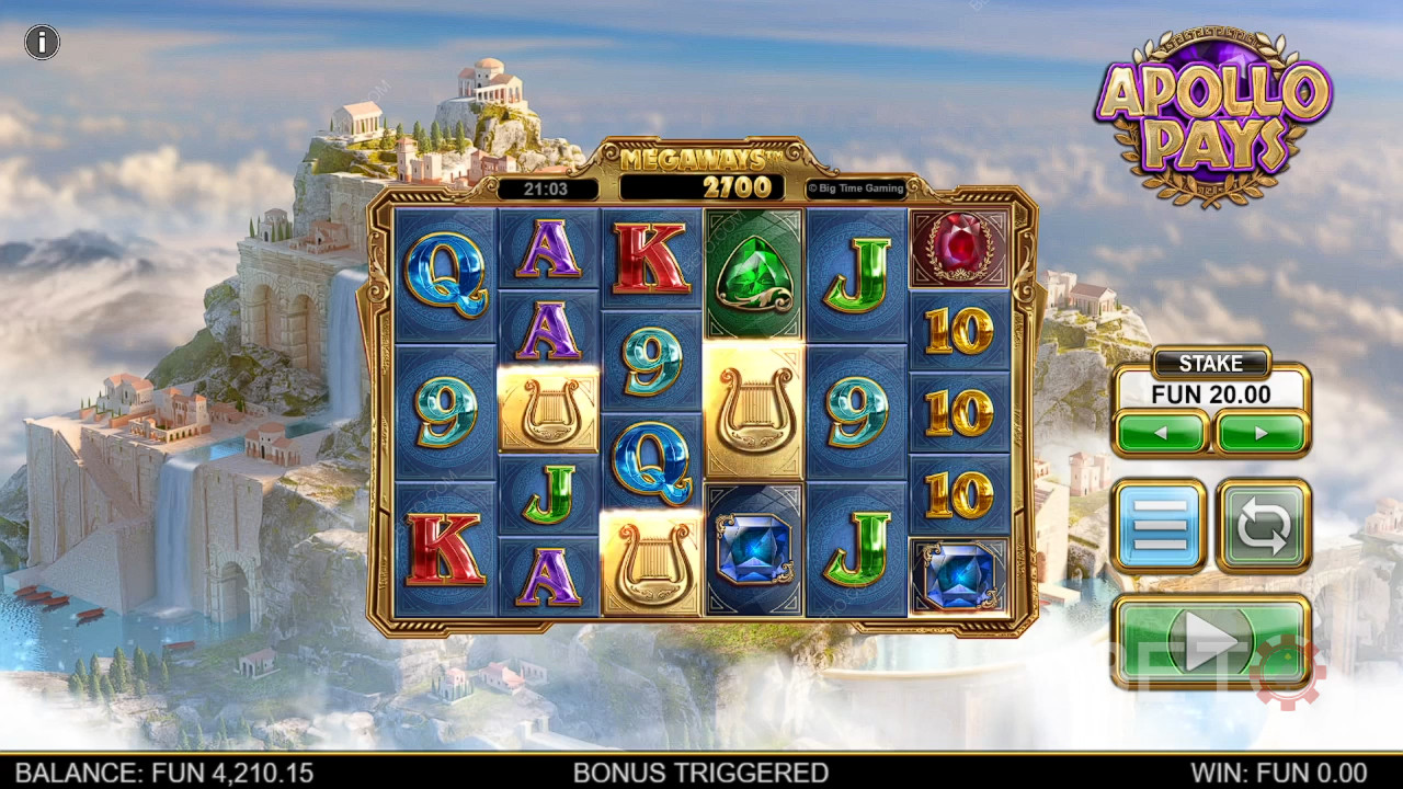 Apollo Pays Megaways Ανασκόπηση από BETO Slots