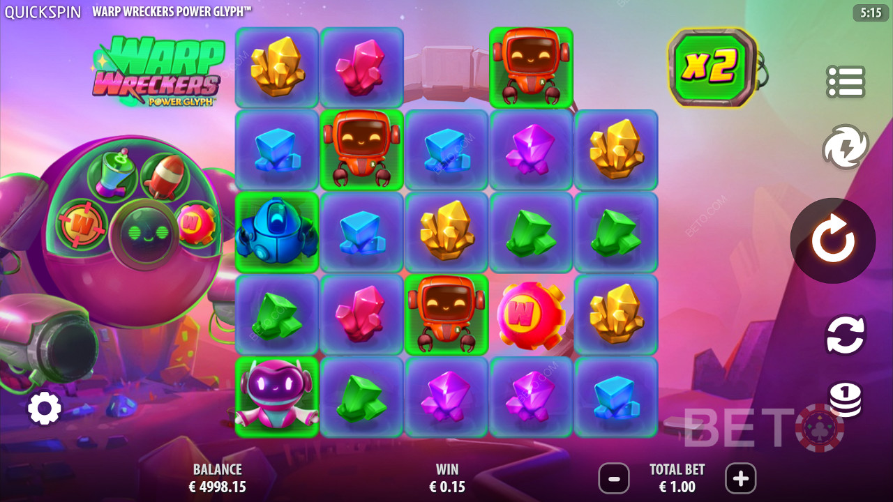 Warp Wreckers Power Glyph κριτική από BETO Slots