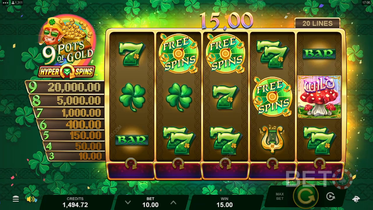 9 Pots of Gold HyperSpins κριτική από BETO Slots