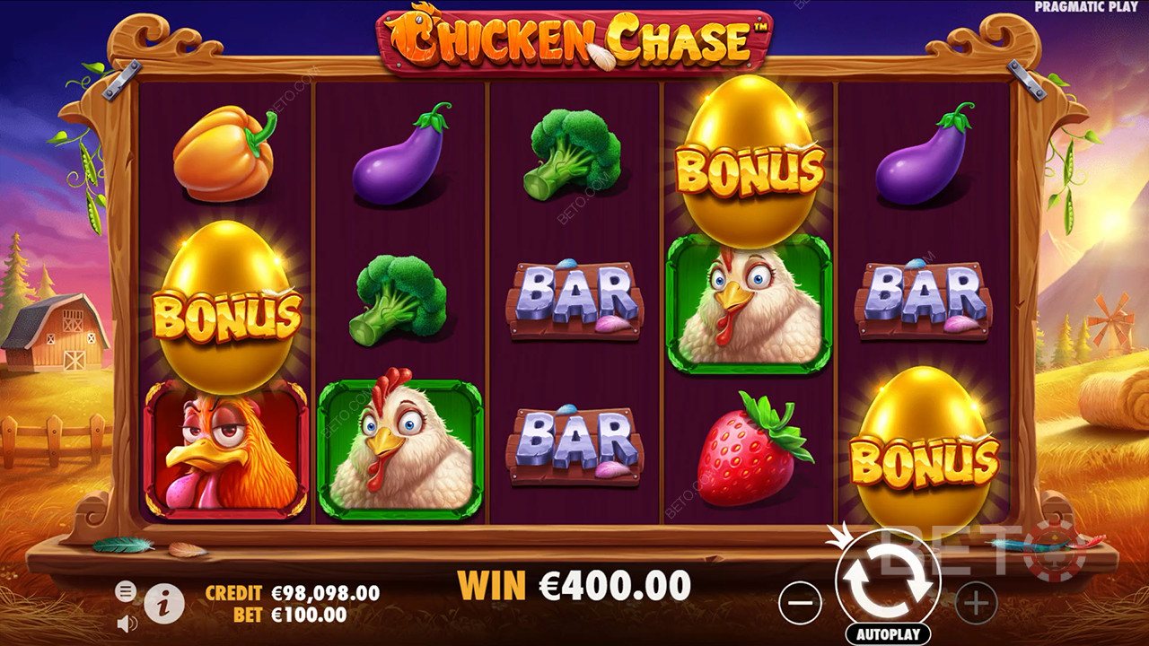 Κερδίστε 210x το στοίχημά σας στον κουλοχέρη Chicken Chase!