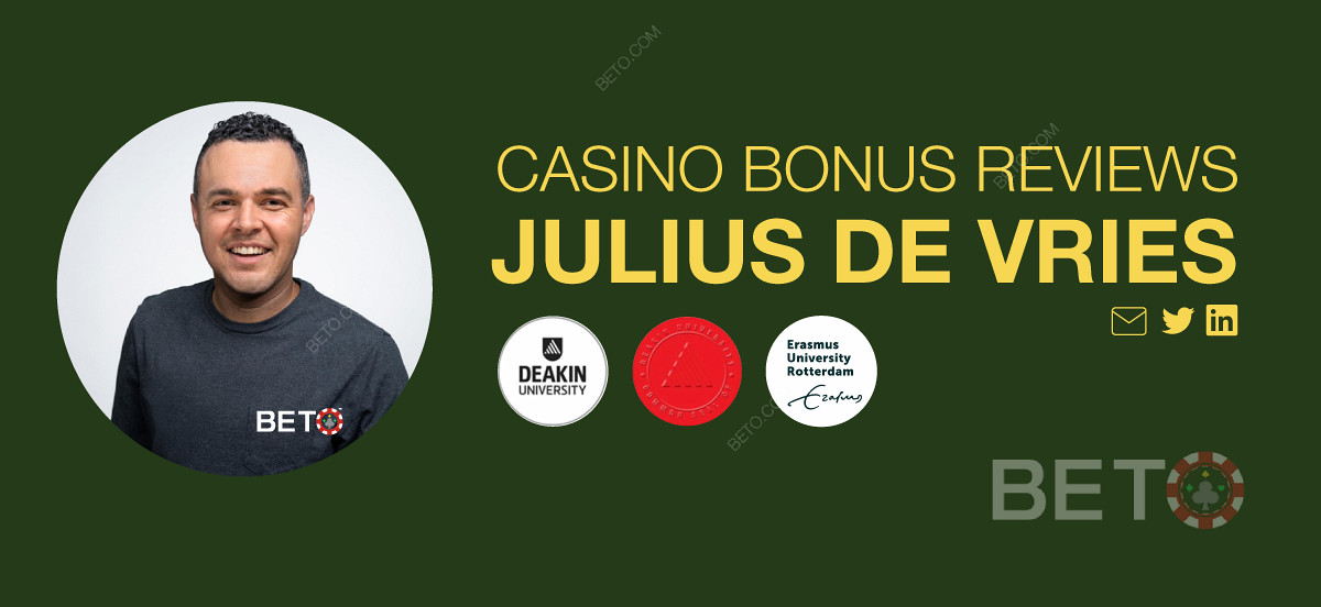 Ο Julius de Vries είναι πιστοποιημένος εμπειρογνώμονας και συγγραφέας τυχερών παιχνιδιών