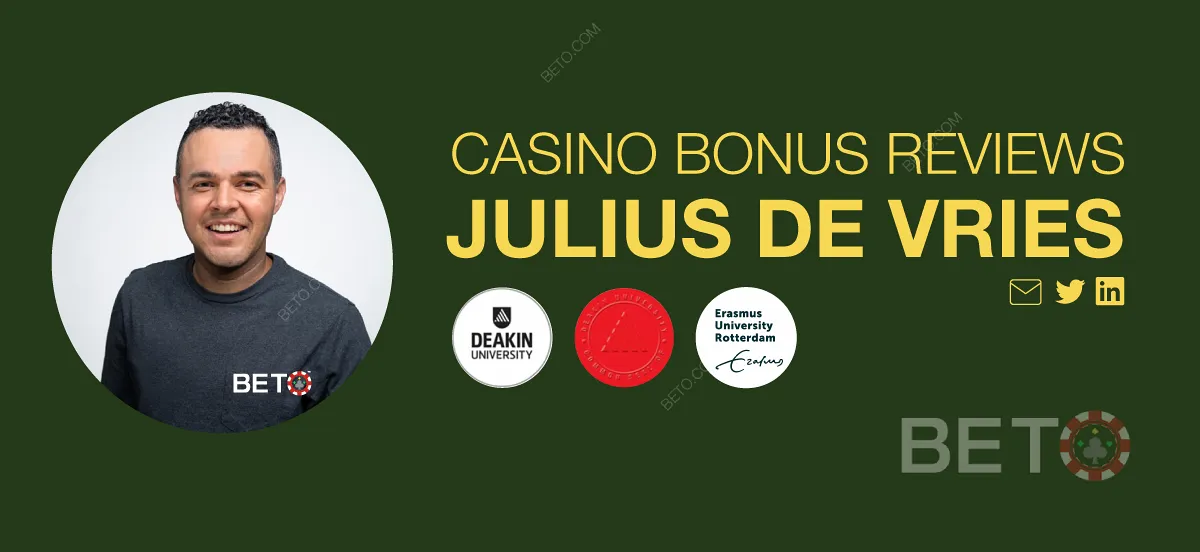 Κριτής των μπόνους και των όρων του Καζίνο Julius de Vries.