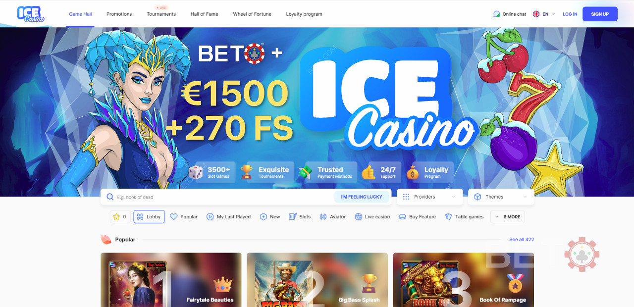 Η πλοήγηση και η διασύνδεση της ιστοσελίδας του ICE Casino είναι φιλική προς το χρήστη