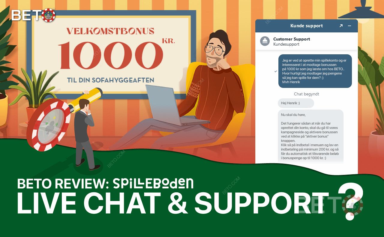 Εξυπηρέτηση πελατών Spilleboden - Live Chat